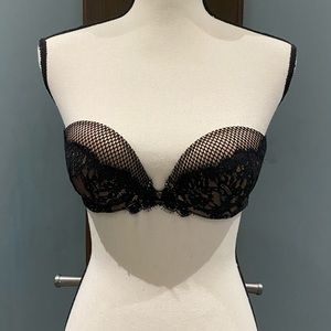 Sexy Lacey Nude/black Victoria’s Secret Bra